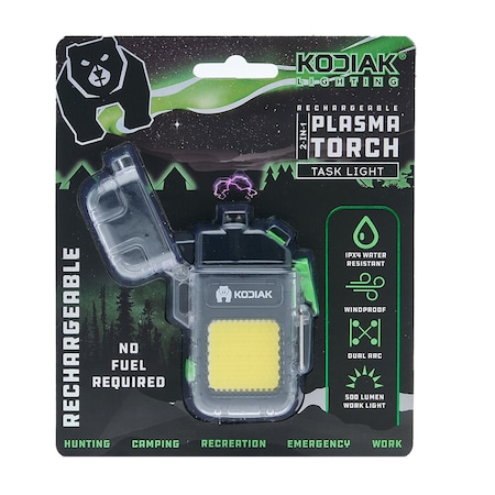 Promier Products Mini Rechargeable Plasma Lighter w/ COB LED Task Light K-CBPLASMA-6/24